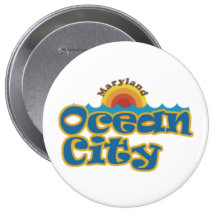 Ocean City. Pinback Button