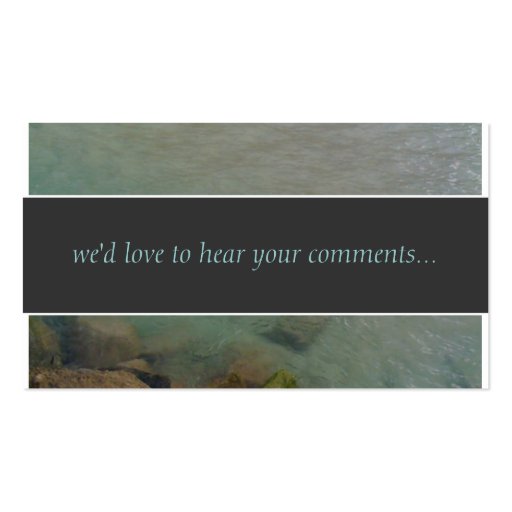 Ocean Comments Card Business Card
