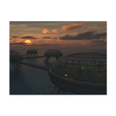 Ocean Communities Postcard by 3dartwork