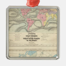 Ocean Currents and the Great River Basins Christmas Ornaments