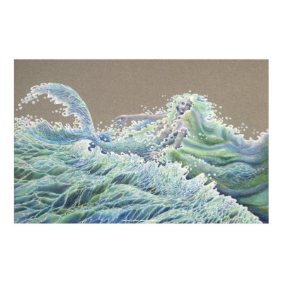 Ocean Deva, by Darlene P. Coltrain Print by orionworks