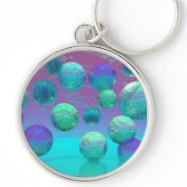 Ocean Dreams - Aqua and Violet Ocean Fantasy Key Chains