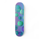 Ocean Dreams - Aqua and Violet Ocean Fantasy Custom Skateboard