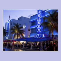 Ocean Drive, South Beach, Miami Beach, 2 postcards
