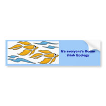 Ocean Ecology Bumper Sticker bumper stickers by LL11funway Ocean Ecology Bumper Sticker bumper stickers