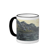Ocean Falls/Red Mountain Lake Mug by twincoveart Ocean Falls/Red Mountain Lake Mug