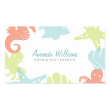 Ocean Friends Swim Lessons Business Cards