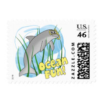 Ocean Fun Dolphin Postage Stamps by ZoologicallyInclined Ocean Fun Dolphin Postage Stamps