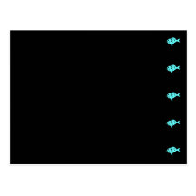 Ocean Glow_Aqua Blue Grouper "Fish Meet" Post Cards