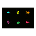 Ocean Glow_black light aquarium style Multi-Icon posters