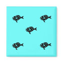 Ocean Glow_Black-on-Aqua Blue Grouper magnets