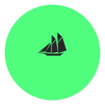 Ocean Glow_black-on-green Clipper stickers
