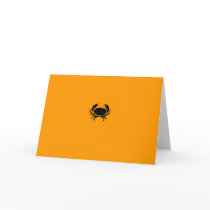 Ocean Glow_Black-on-Orange Crab cards