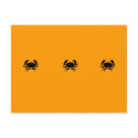 Ocean Glow_Black-on-Orange Crab postcards