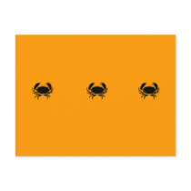 Ocean Glow_Black-on-Orange Crab postcards