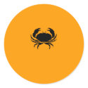 Ocean Glow_Black-on-Orange Crab stickers