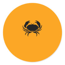 Ocean Glow_Black-on-Orange Crab stickers