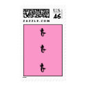 Ocean Glow_Black-on-Pink Mermaid postage postage by FUNauticals Ocean Glow_Black-on-Pink Mermaid postage postage
