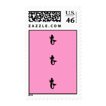 Ocean Glow_Black-on-Pink Mermaid postage postage by FUNauticals Ocean Glow_Black-on-Pink Mermaid postage postage