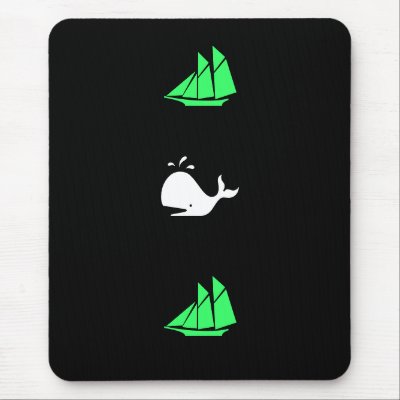 Ocean Glow_Clipper - Whale Multi-icon Mouse Pad by FUNauticals