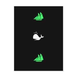 Ocean Glow_Clipper-Whale Multi-icon postcard