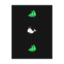 Ocean Glow_Clipper-Whale Multi-icon postcards