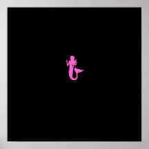 Ocean Glow_Pink Mermaid Print