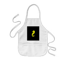 Ocean Glow_Yellow Seahorse aprons by FUNauticals Ocean Glow_Yellow Seahorse aprons