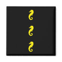 Ocean Glow_Yellow Seahorse magnets by FUNauticals Ocean Glow_Yellow Seahorse magnets