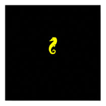 Ocean Glow_Yellow Seahorse posters by FUNauticals Ocean Glow_Yellow Seahorse posters