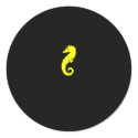 Ocean Glow_Yellow Seahorse stickers by FUNauticals Ocean Glow_Yellow Seahorse stickers