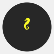 Ocean Glow_Yellow Seahorse Stickers