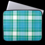 Ocean Grid Plaid laptop sleeves