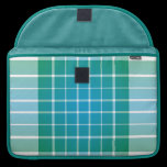 Ocean Grid Plaid macbook sleeves