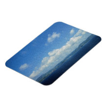Ocean Island Paradise Sky Mosaic Tile Look Vinyl Magnets