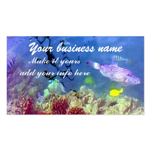 Ocean life Business Card (front side)