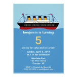 Ocean Liner Birthday Party Invitations