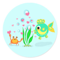 Ocean Love Beach Stickers by jamiecreates1 Ocean Love Beach Stickers
