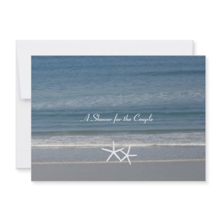 Ocean Love Starfish Wedding Shower Invitation invitation