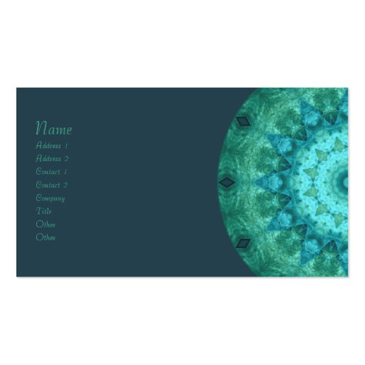 Ocean Medallion Kaleidoscope Business Card Template