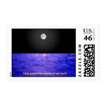 Ocean Moon postage by Lizzydee Ocean Moon postage
