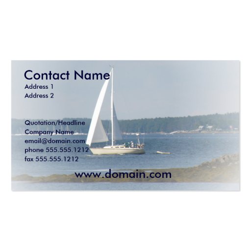 Ocean Sail Business Card (front side)