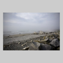 Ocean, Sand, and Fog fine art print posters