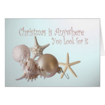 Ocean Seashell Christmas Greetings Cards