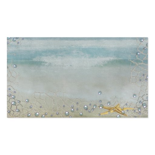 Ocean Seashore Business Card Template (back side)