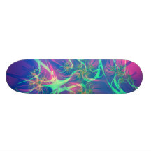 "Ocean Seaweed' Fractal Art Skateboard