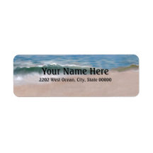 Ocean Shore Beach Return Address Label