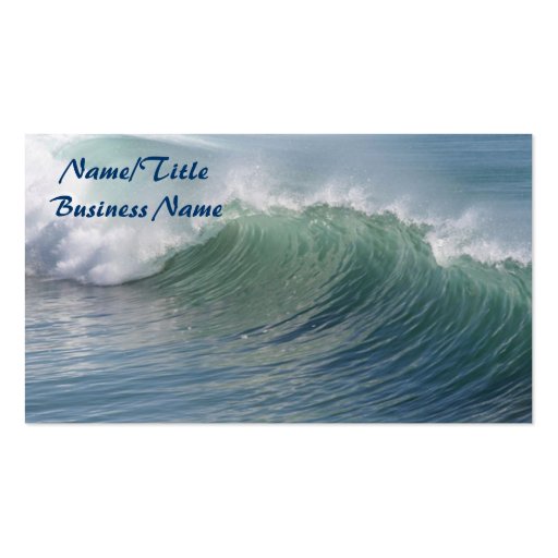 Ocean Splendor Business/Profile Card Business Card Template (front side)