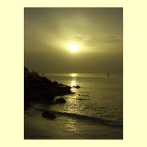 Ocean sunrise, Arabian gulf, Kuwait posters