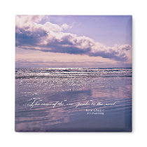 Ocean Sunrise with lovely Kate Chopin quote magnets